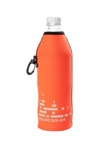 Neoprenový termoobal na skleněnou a PET láhev objem 0,5l potisk Aquacool orange
