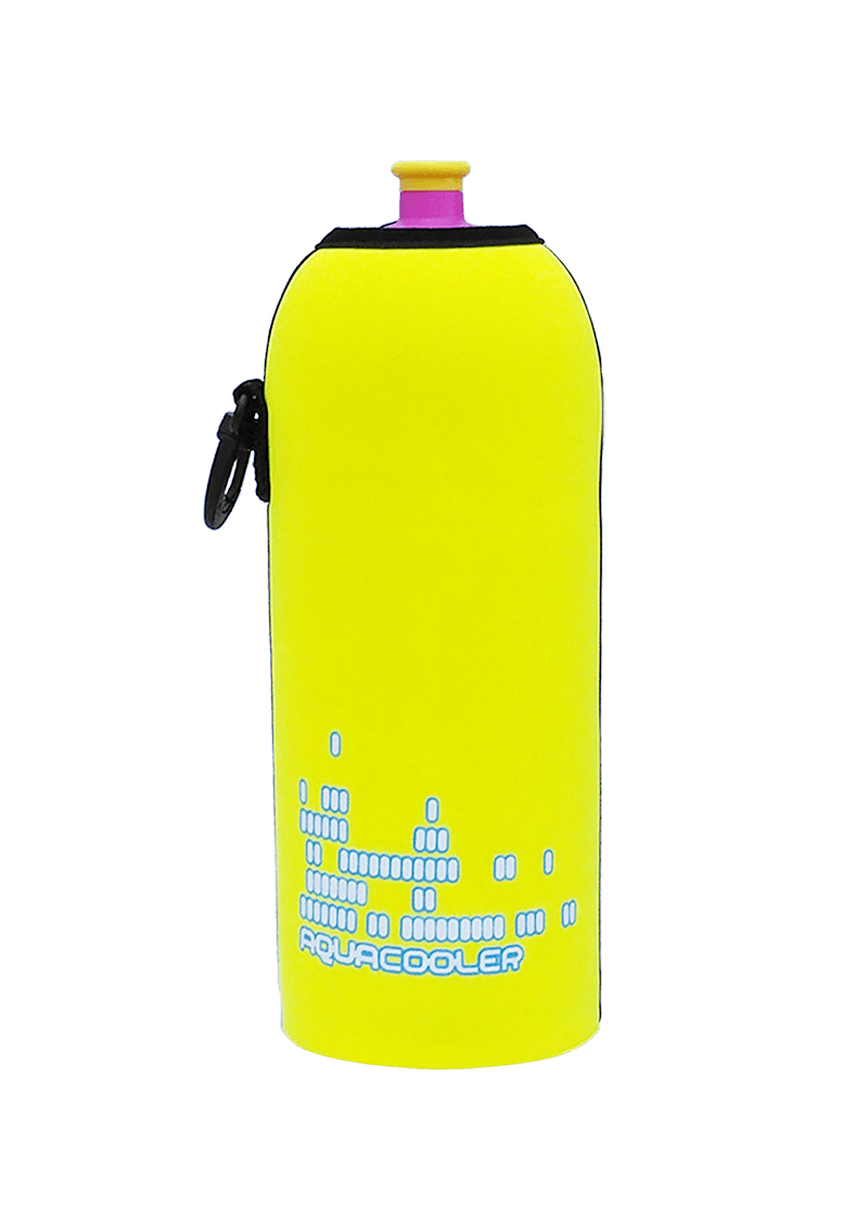 Neoprenový termoobal na sportovní lahev objem 0,7l potisk Aquacooler -yellow